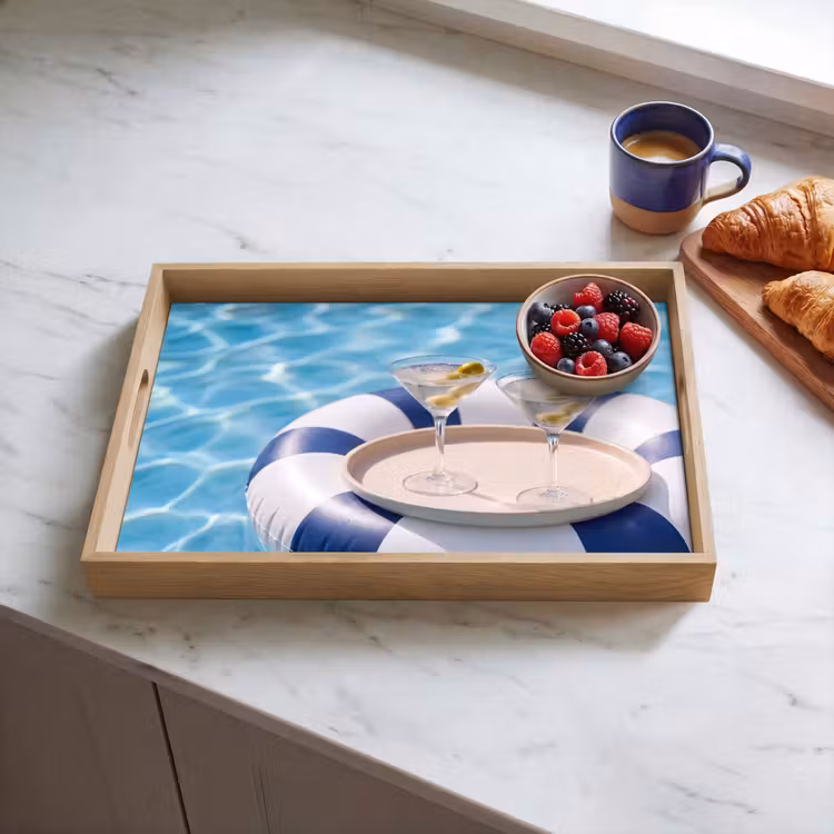 Dienblad - Cocktail - Zwembad - Zomer - Blauw — 4