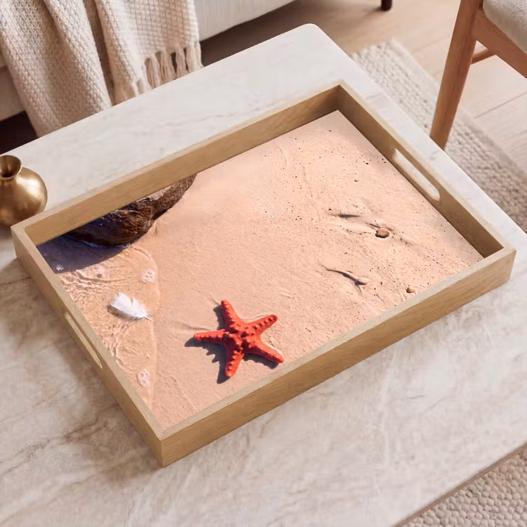 Dienblad - Dieren - Strand - Zee - Natuur - Rood — 2