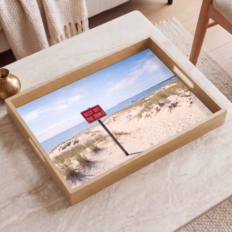 Dienblad - Duin - Bord - Kust - Landschap - Rood — 2