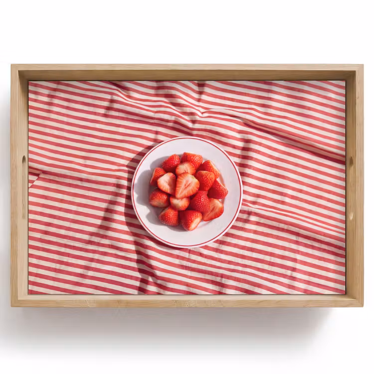 Dienblad - Eten - Aardbeien - Fruit - Zomer - Rood — 1
