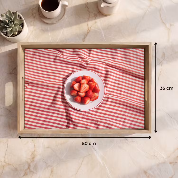 Dienblad - Eten - Aardbeien - Fruit - Zomer - Rood — 9