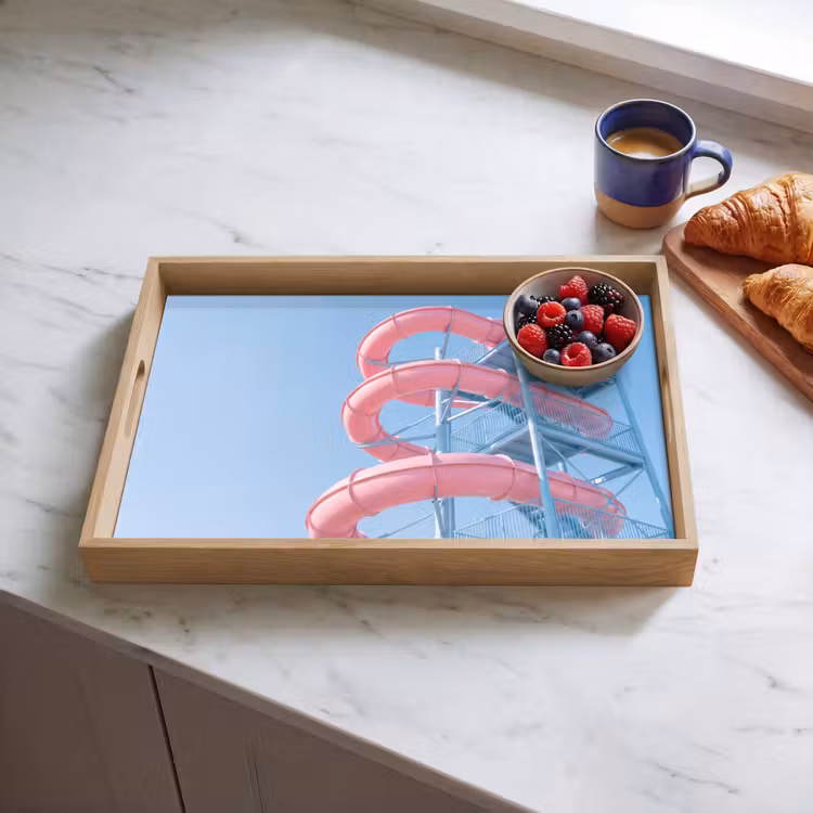 Dienblad - Glijbaan - Waterpark - Spiraal - Modern - Roze — 4