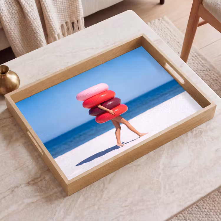 Dienblad - Mensen - Strand - Zomer - Recreatie - Kleurrijk — 2