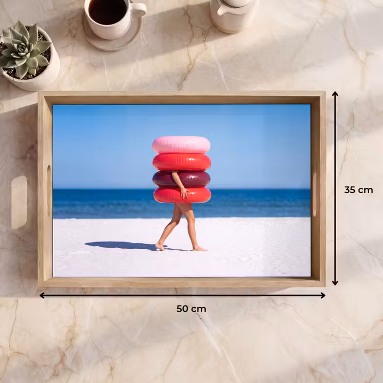 Dienblad - Mensen - Strand - Zomer - Recreatie - Kleurrijk — 9