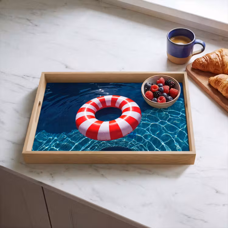 Dienblad - Recreatie - Water - Zomer - Rood - Wit — 4