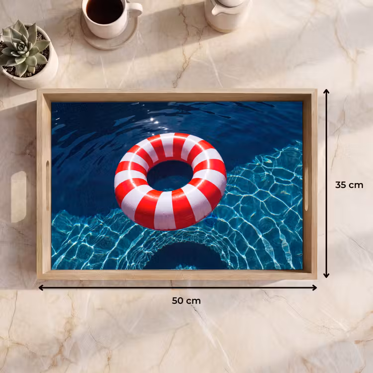 Dienblad - Recreatie - Water - Zomer - Rood - Wit — 9