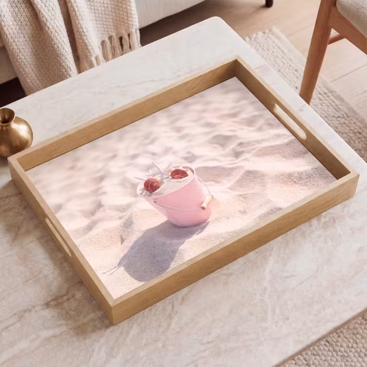 Dienblad - Strand - Schelpen - Zomer - Roze - Decoratie — 2