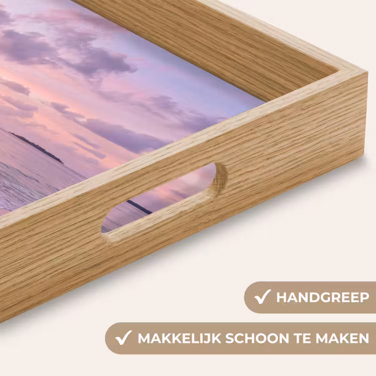 Dienblad - Strand - Zonsondergang - Natuur - Minimalistisch - Roze — 5