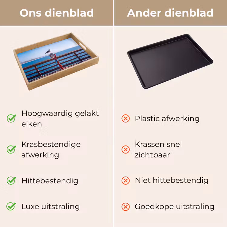 Dienblad - Vogel - Verrekijker - Kust - Zee - Blauw — 3