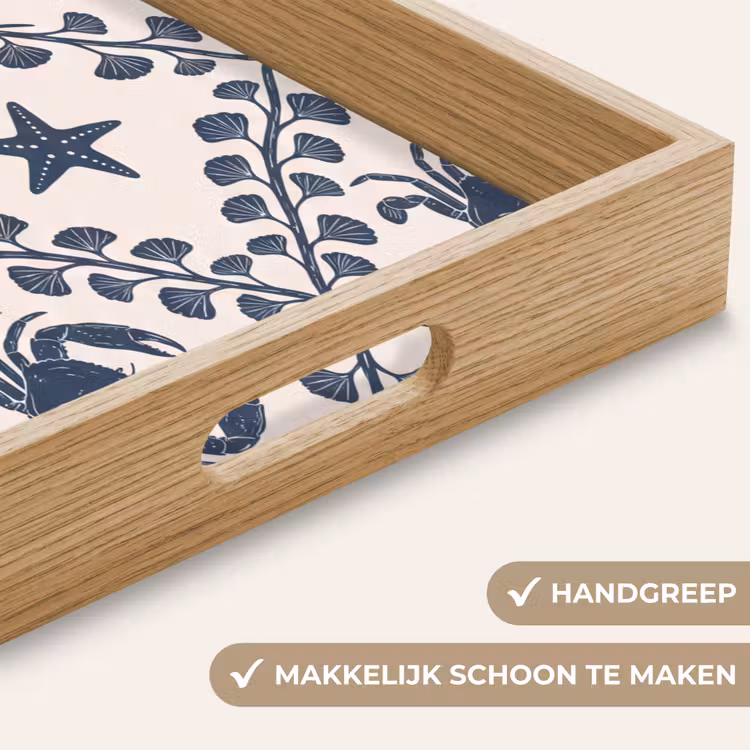 Dienblad - Zee - Krab - Zeester - Patroon - Blauw — 5