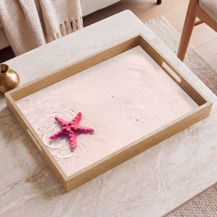 Dienblad - Zeeleven - Zeester - Strand - Roze - Water — 2