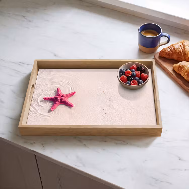 Dienblad - Zeeleven - Zeester - Strand - Roze - Water — 4