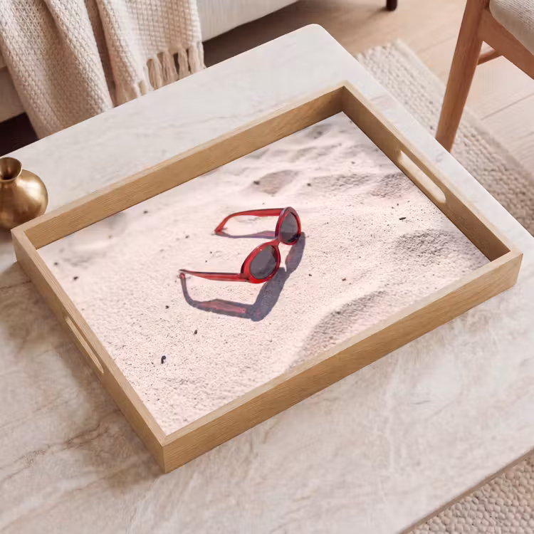 Dienblad - Zonnebril - Strand - Vakantie - Rood — 2