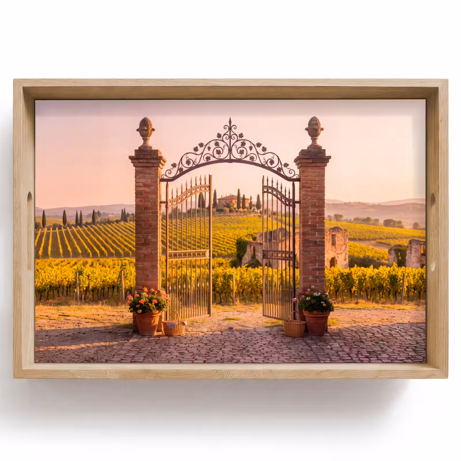 Dienblad - Poort - Landschap - Platteland - Zonlicht - Warm — 1