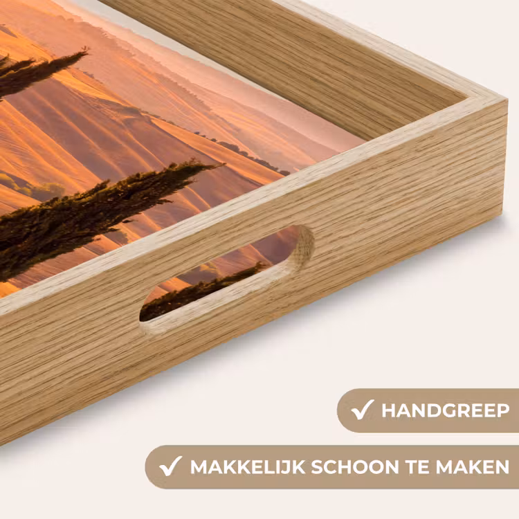 Dienblad - Landschap - Weg - Bomen - Natuur - Goud — 5
