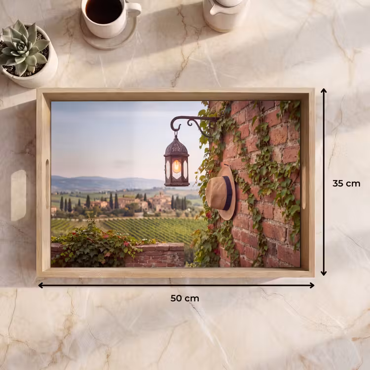 Dienblad - Lantaarn - Wijngaard - Landschap - Italiaans — 9