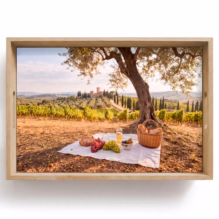 Dienblad - Picknick - Wijngaard - Landschap - Zomer - Eten — 1