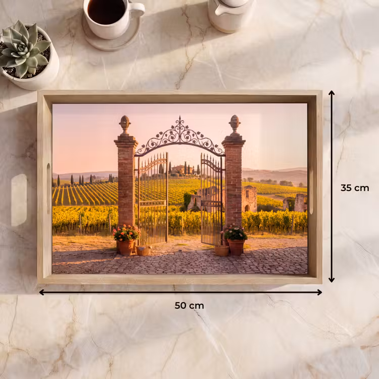 Dienblad - Poort - Landschap - Platteland - Zonlicht - Warm — 9