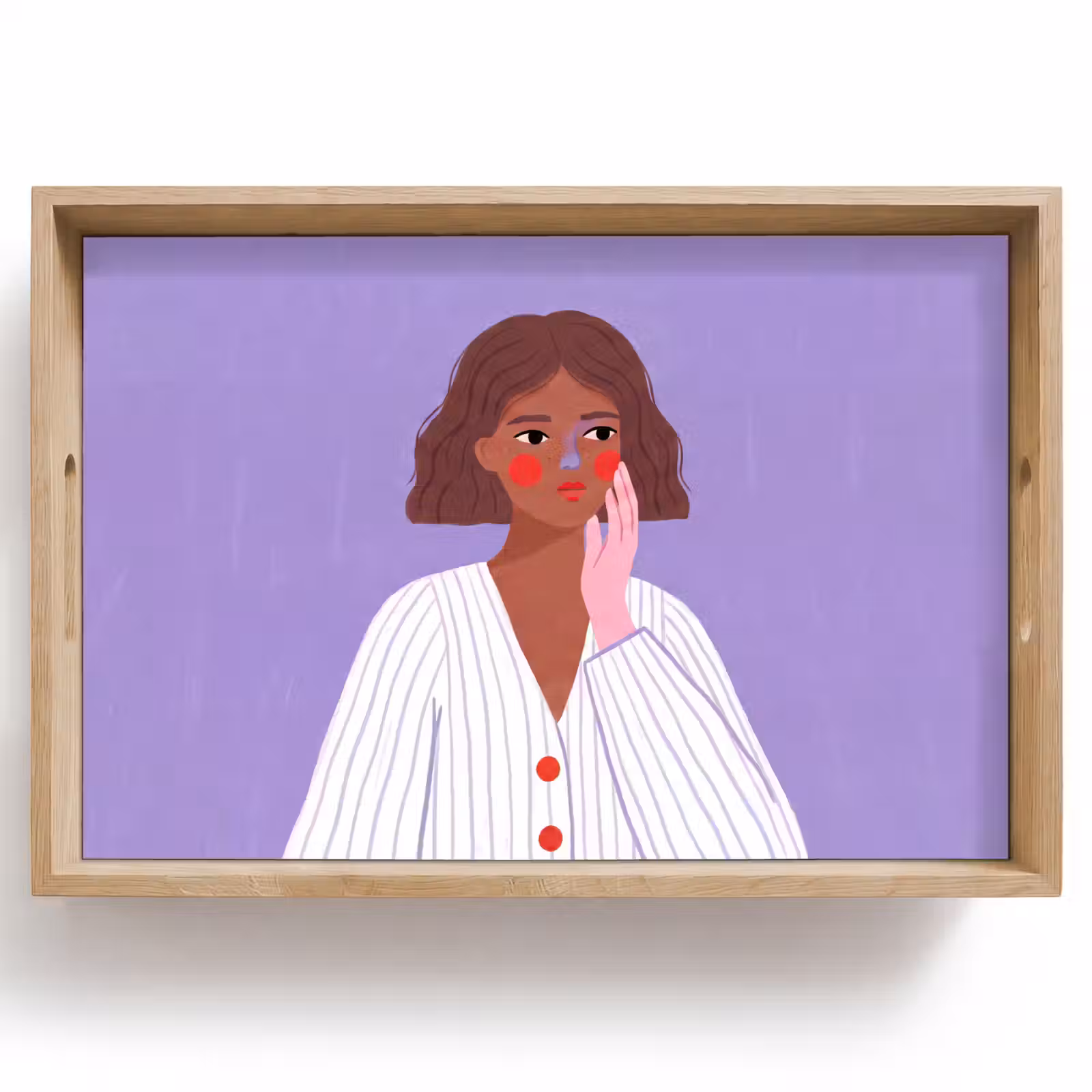 Dienblad - Vrouw - Gezicht - Mensen - Abstract - Kleurrijk — 1