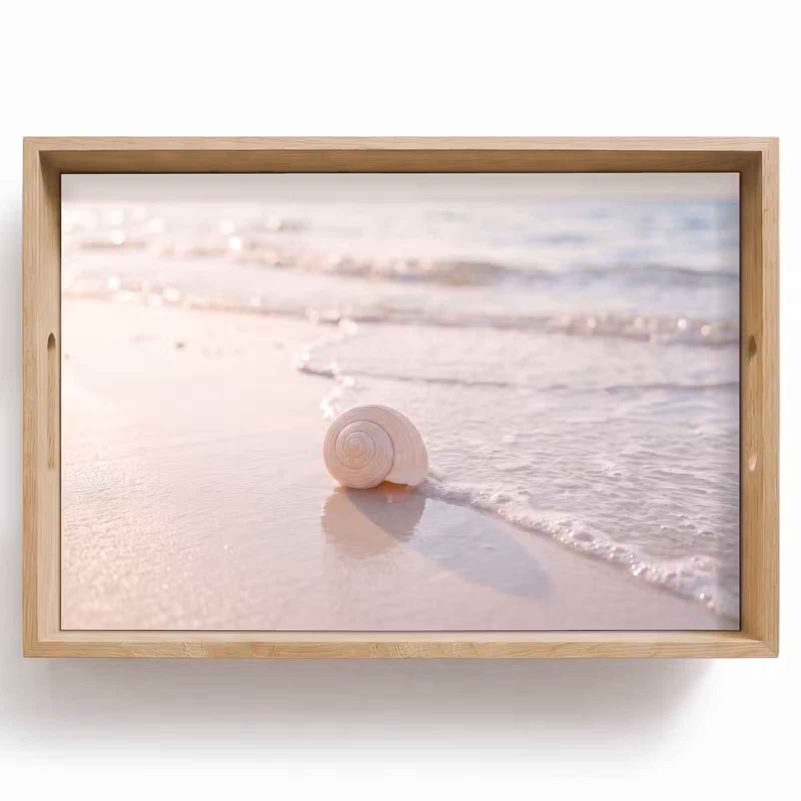 Dienblad - Zeeschelp - Strand - Zee - Natuur - Beige — 1