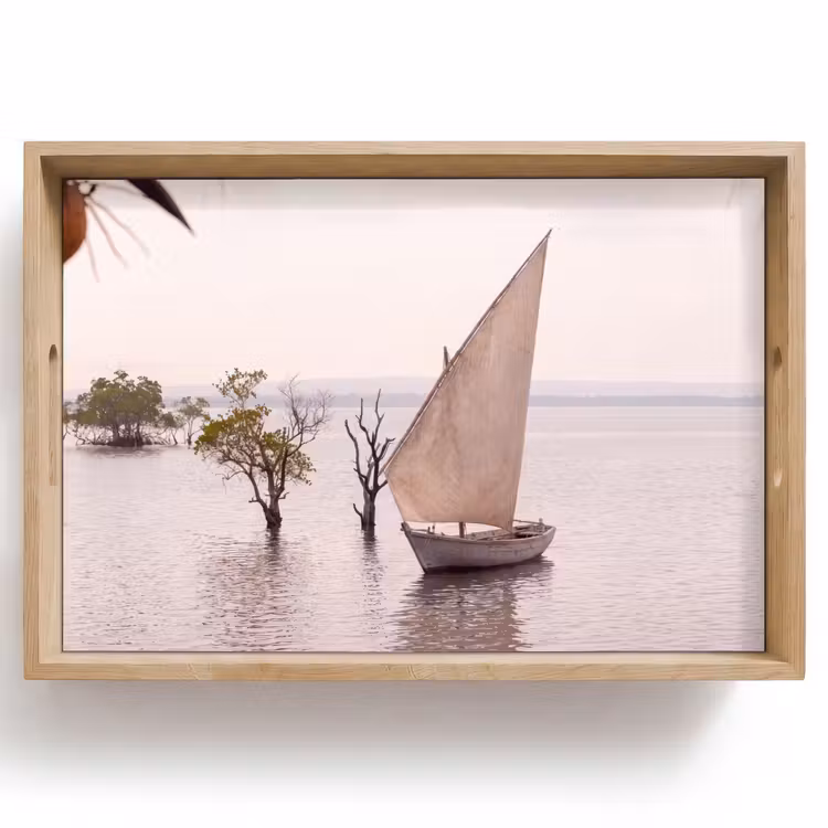 Dienblad - Boot - Zeil - Water - Tropisch - Natuur — 1