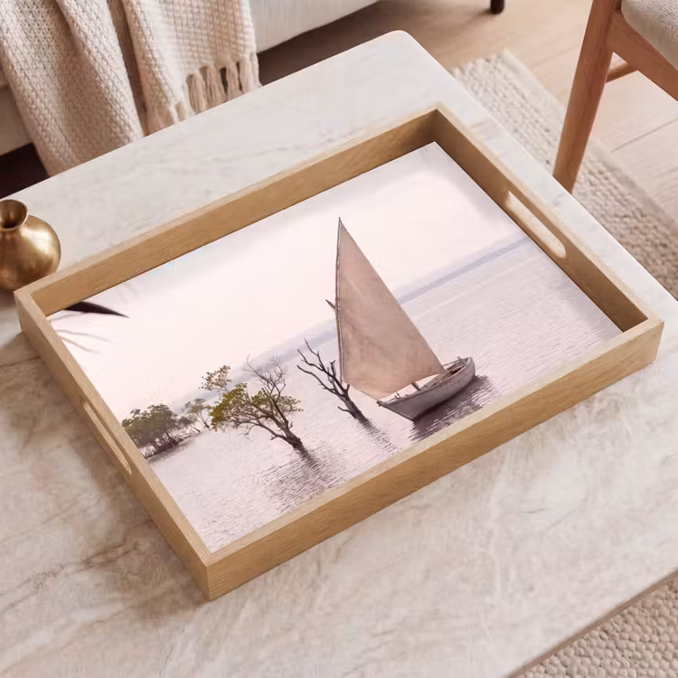 Dienblad - Boot - Zeil - Water - Tropisch - Natuur — 2