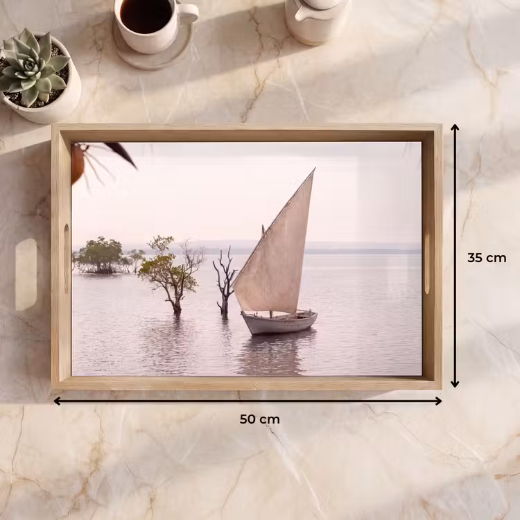 Dienblad - Boot - Zeil - Water - Tropisch - Natuur — 9
