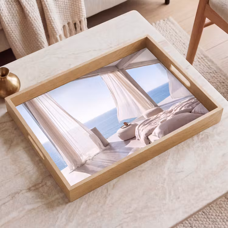 Dienblad - Interieur - Zeezicht - Modern - Rust - Beige — 2