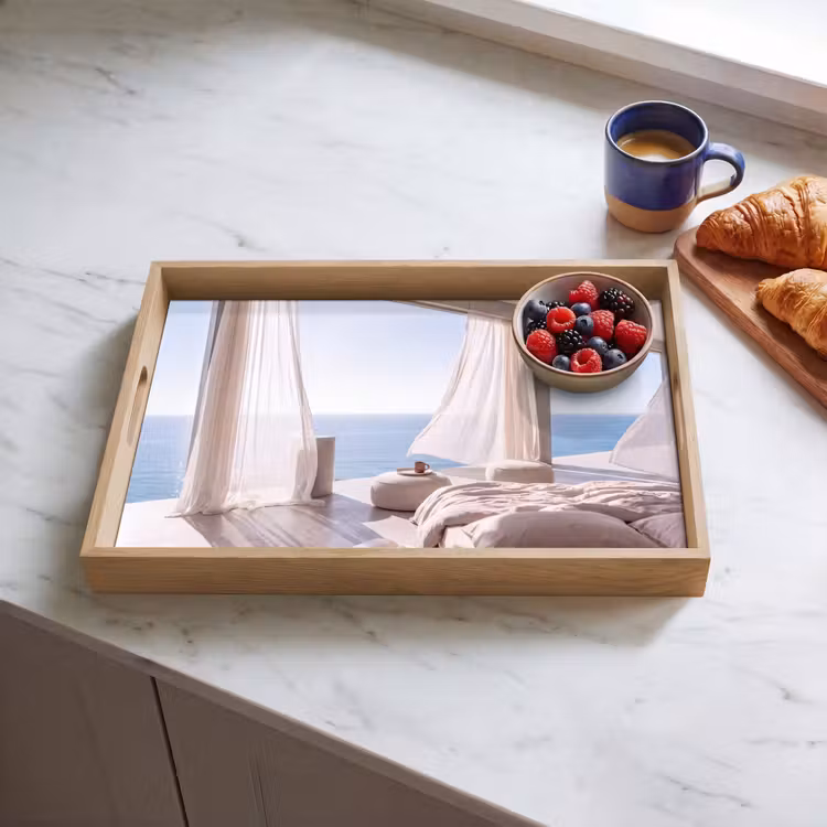 Dienblad - Interieur - Zeezicht - Modern - Rust - Beige — 4