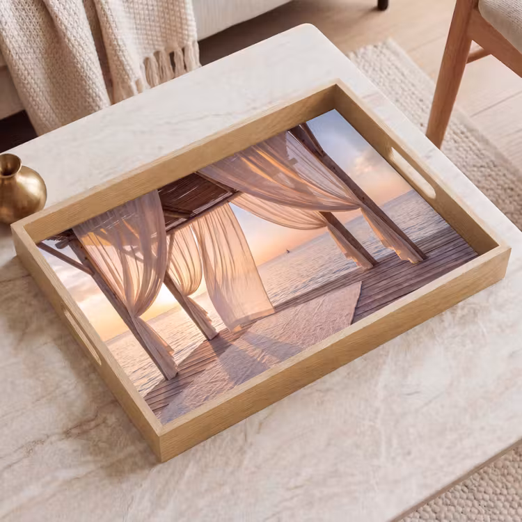 Dienblad - Overkapping - Zee - Zonsondergang - Vakantie - Rust — 2