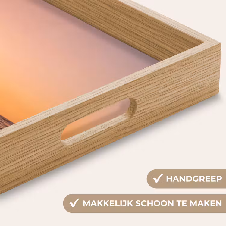 Dienblad - Persoon - Surfen - Zonsondergang - Zee - Oranje — 5