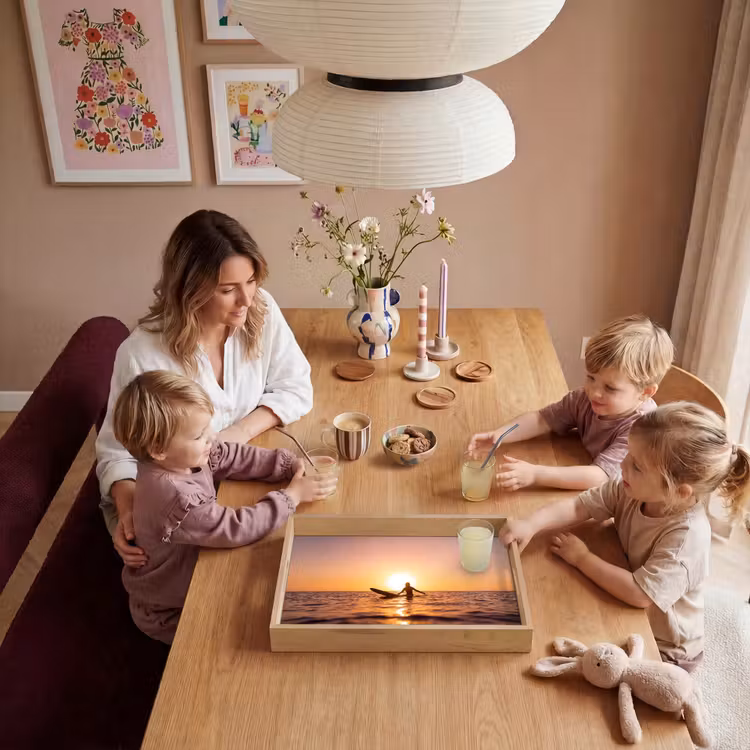 Dienblad - Persoon - Surfen - Zonsondergang - Zee - Oranje — 7