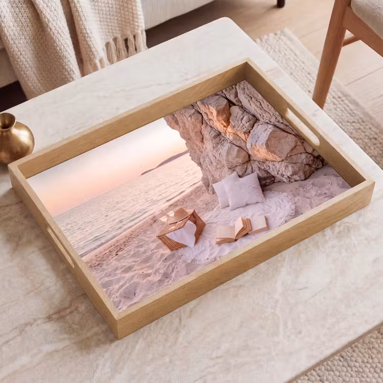 Dienblad - Strand - Picknick - Zonsondergang - Zomer - Natuur — 2