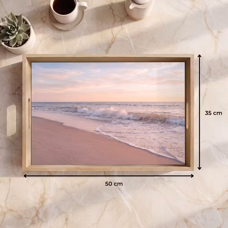 Dienblad - Strand - Zee - Golven - Natuur - Zonsondergang — 9