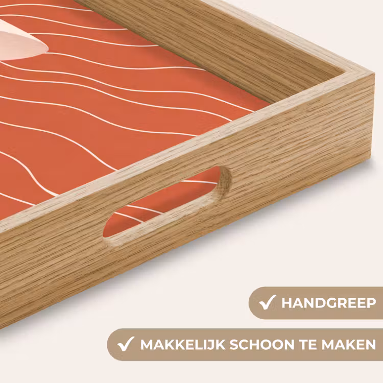 Dienblad - Vrouw - Hoed - Portret - Modern - Beige — 5
