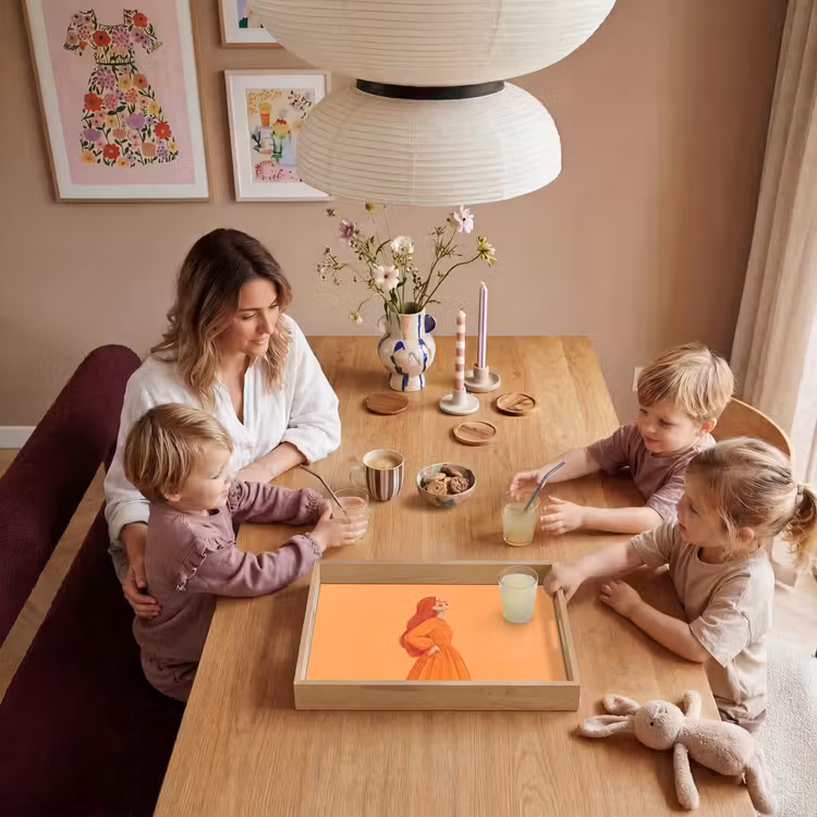 Dienblad - Vrouw - Profiel - Mensen - Modern - Oranje — 7