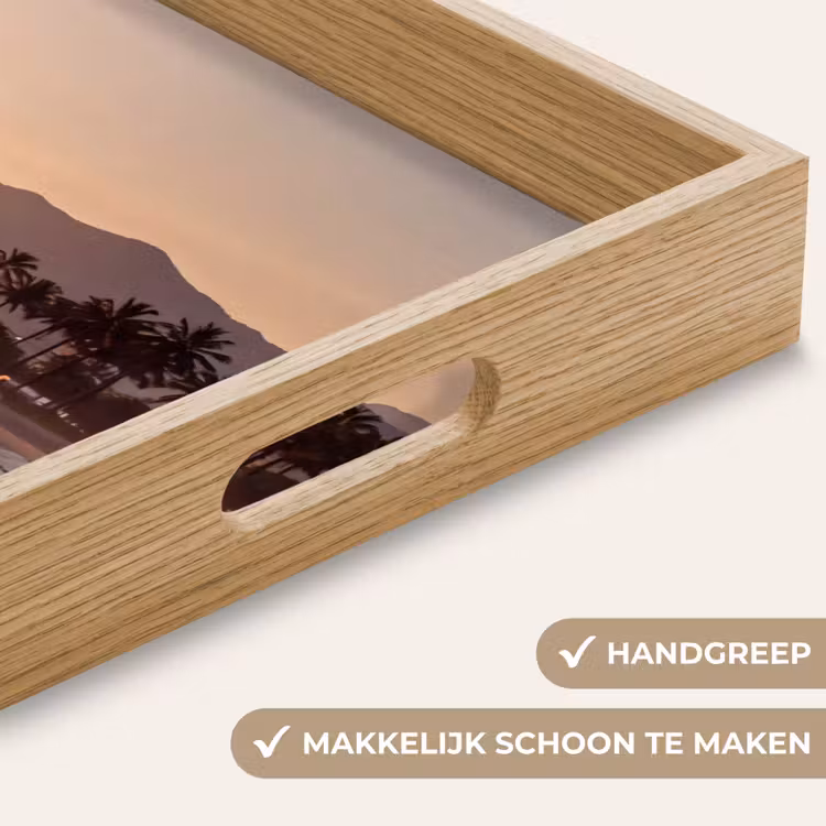 Dienblad - Zee - Golven - Zonsondergang - Kust - Goud — 5
