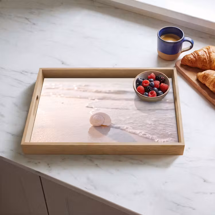 Dienblad - Zeeschelp - Strand - Zee - Natuur - Beige — 4