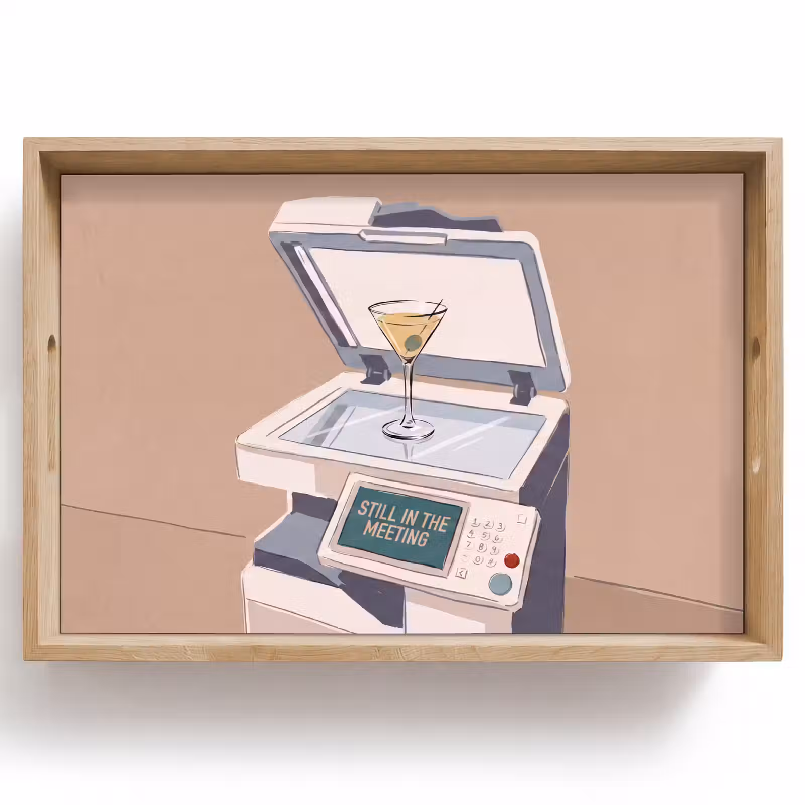 Dienblad - Kantoor - Drank - Humor - Illustratie — 1