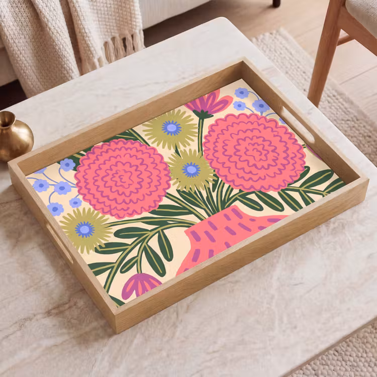 Dienblad - Bloemen - Boeket - Natuur - Abstract - Roze — 2
