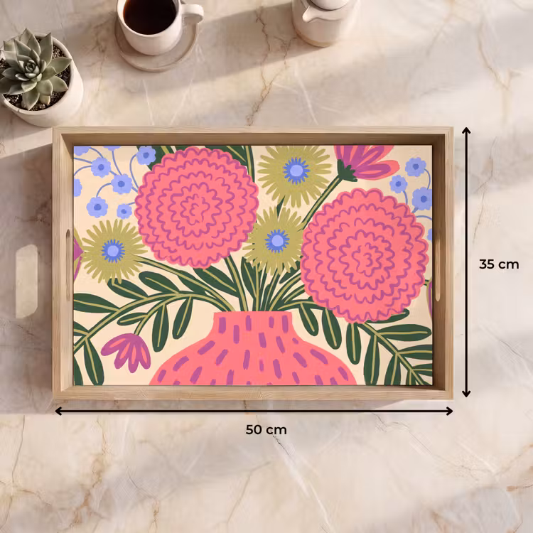Dienblad - Bloemen - Boeket - Natuur - Abstract - Roze — 9