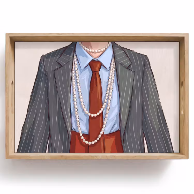 Dienblad - Kleding - Strik - Parels - Klassiek - Mode — 1