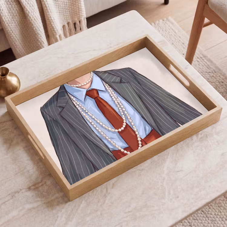 Dienblad - Kleding - Strik - Parels - Klassiek - Mode — 2