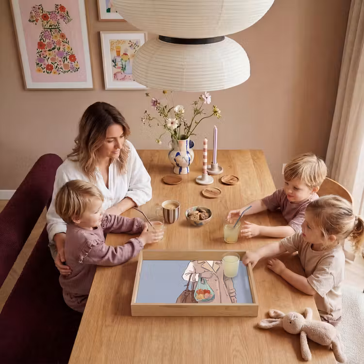 Dienblad - Mensen - Boodschappen - Stadsleven - Modern - Kleurrijk — 7
