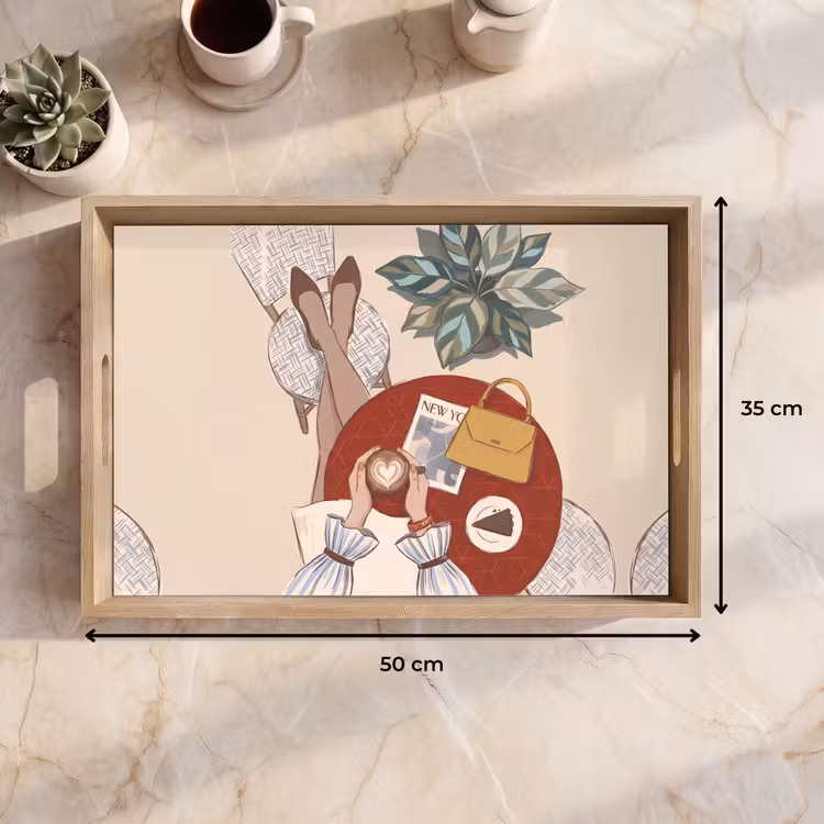 Dienblad - Mensen - Cafe - Koffie - Stadsleven - Modern — 9