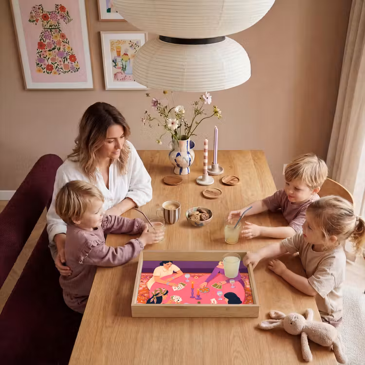 Dienblad - Mensen - Kaartspel - Interieur - Modern - Kleurrijk — 7