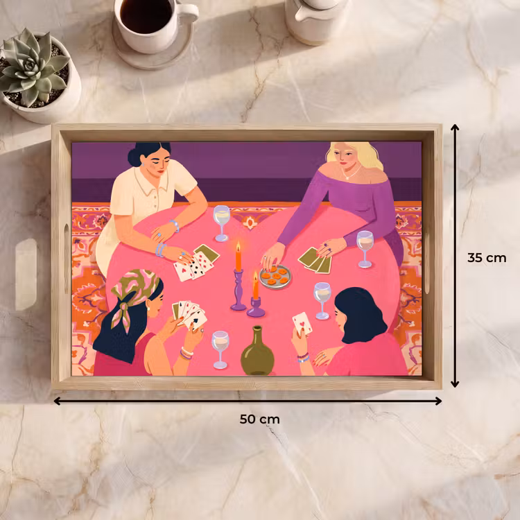 Dienblad - Mensen - Kaartspel - Interieur - Modern - Kleurrijk — 9