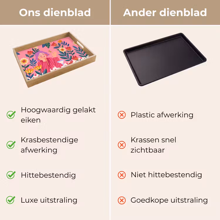 Dienblad - Vrouw - Cocktail - Bloemen - Modern - Roze — 3