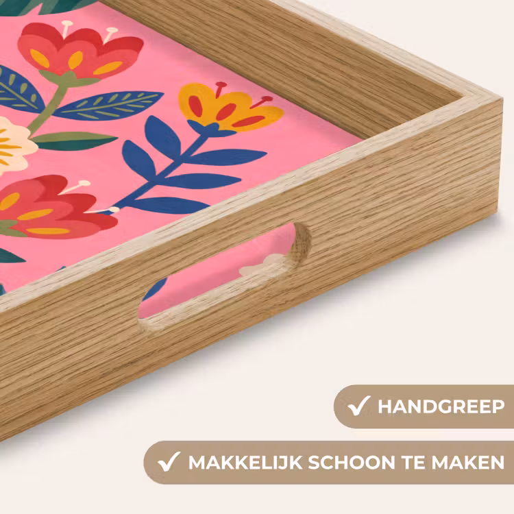 Dienblad - Vrouw - Cocktail - Bloemen - Modern - Roze — 5
