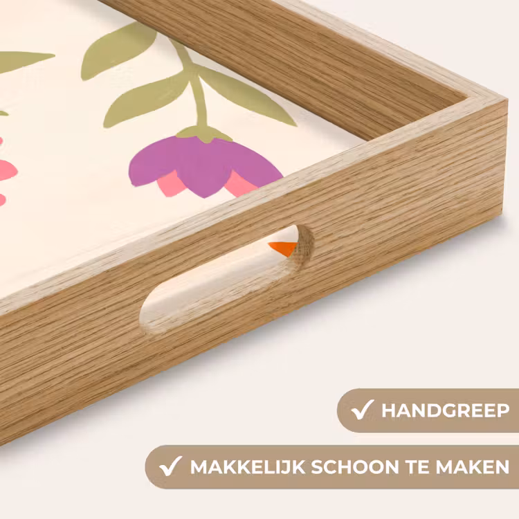 Dienblad - Vrouw - Lezen - Thuis - Modern - Bloemen — 5